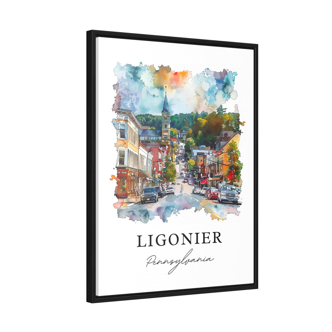 Ligonier Wall Art, Westmoreland County Print, Ligonier Watercolor Art, Ligonier PA Gift,