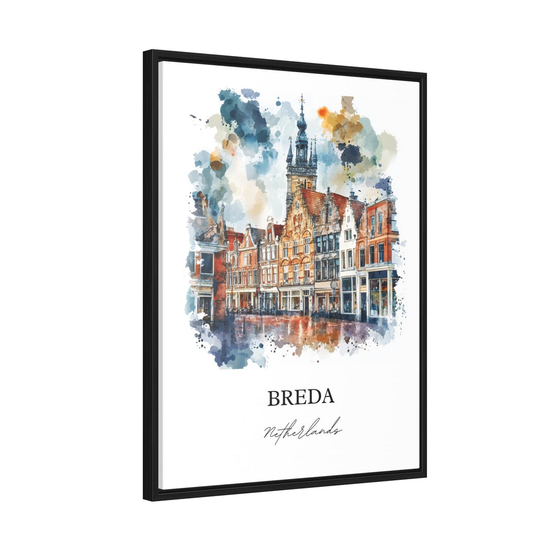 Breda Netherlands Wall Art, North Brabant Print, Netherlands Watercolor Art, Breda Gift, Travel Print, Travel Poster, Housewarming Gift
