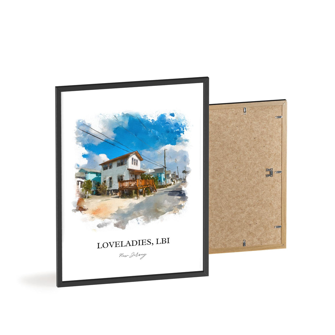 Loveladies, New Jersey – Watercolor Art Print