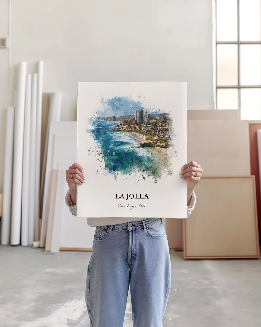 La Jolla, California – Watercolor Art Print
