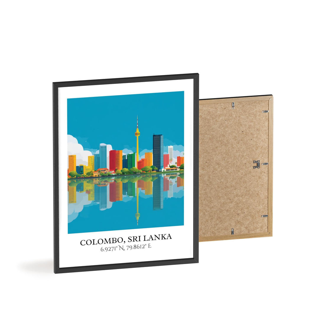 Colombo Sri Lanka Art, Sri Lanka Retro Travel Art, Sri Lanka Home Decor, Sri Lanka Gift, Colombo Art, Travel Prints, Housewarming Gift