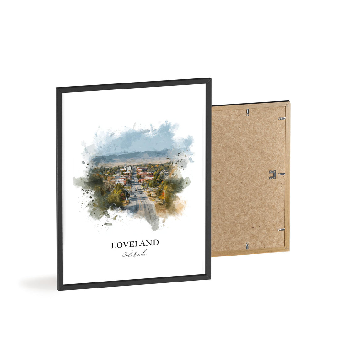 Loveland, Colorado – Watercolor Art Print