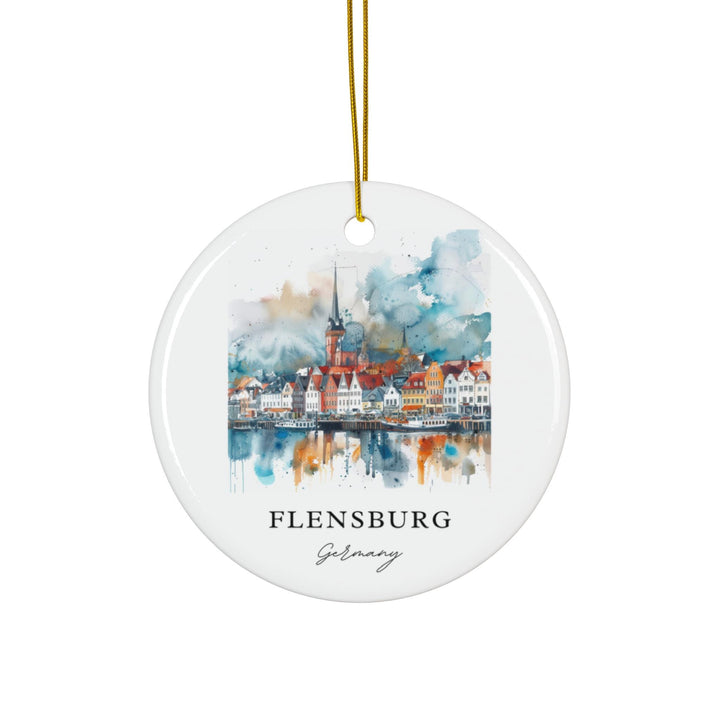 Flensburg Germany Ornament: Unique Flensburg Souvenir, Flensburg Xmas Decor, and Authentic Germany Christmas Gift