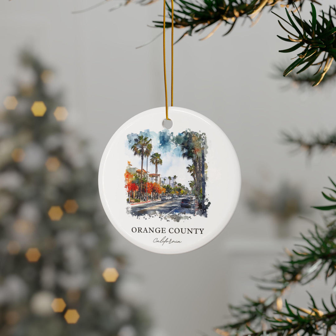 Orange County CA Ornament: Unique SoCal Souvenir, Orange County Xmas Decor, and Authentic Orange County Gift