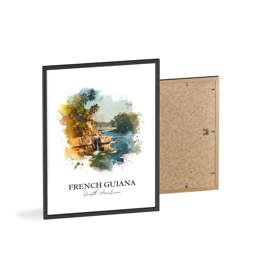 French Guinea Wall Art, South America Print, French Guinea Artwork, French Guinea Gift, Travel Print, Travel Poster, Housewarming Gift