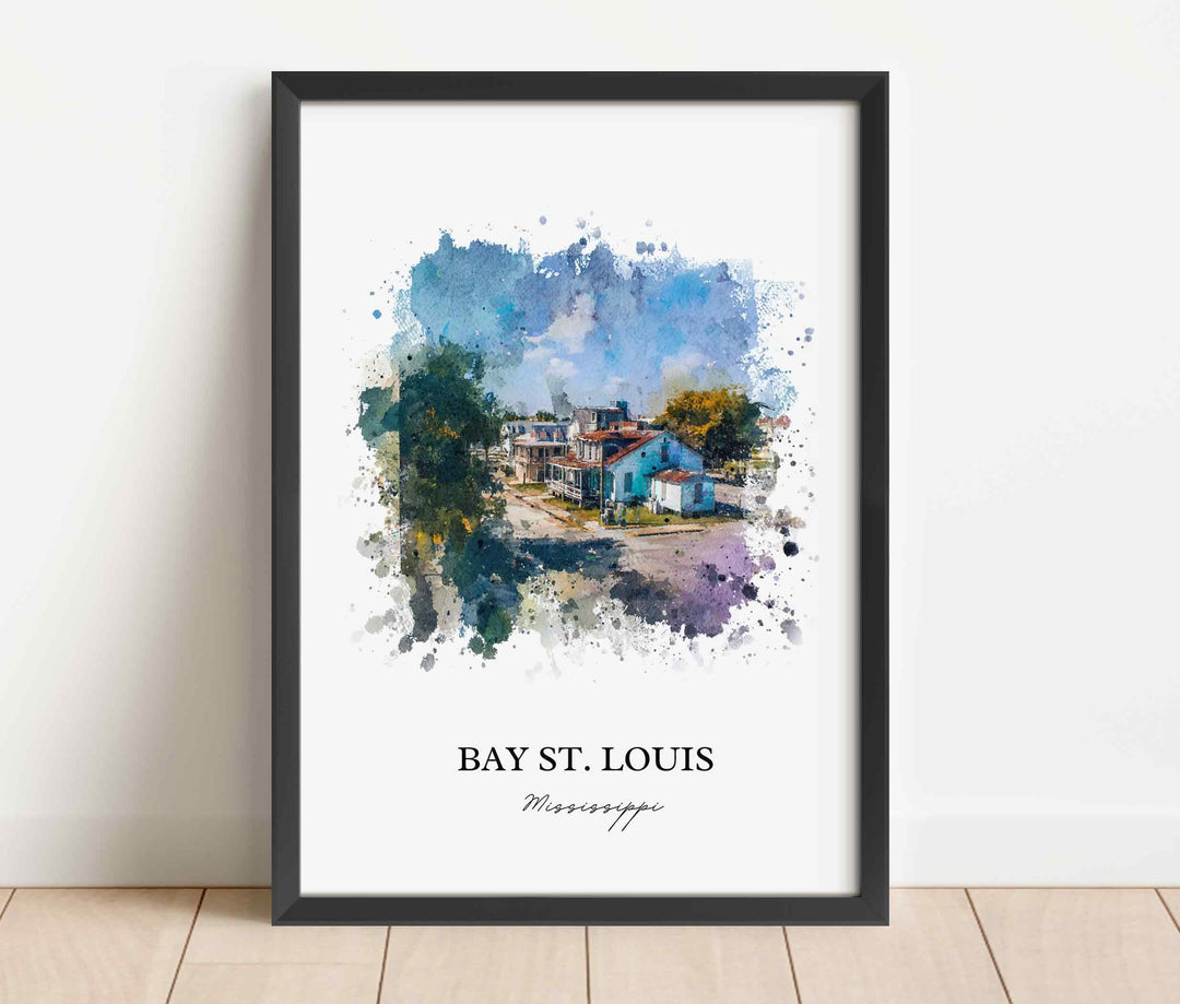 Bay St. Louis, Mississippi – Watercolor Art Print