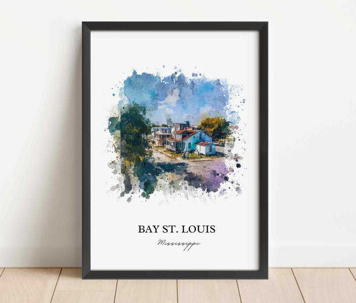 Bay St. Louis, Mississippi – Watercolor Art Print
