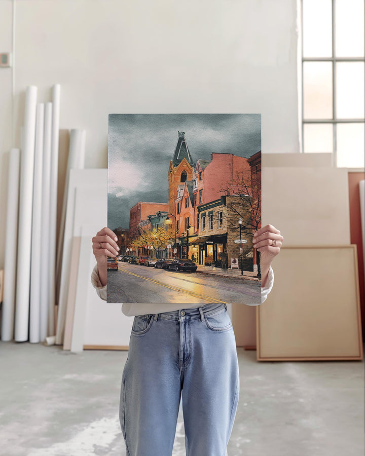 Ann Arbor, Michigan, USA – Watercolor Art Print
