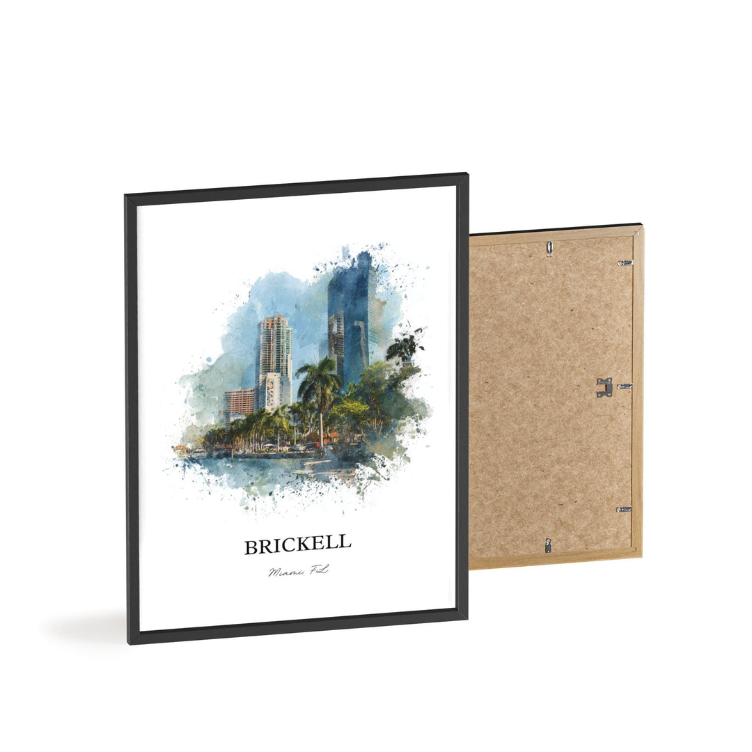 Brickell, Florida – Watercolor Art Print
