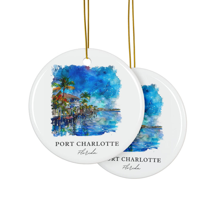 Port Charlotte FL Ornament: Unique Florida Souvenir, Port Charlotte FL Xmas Decor, and Authentic Port Charlotte Gift