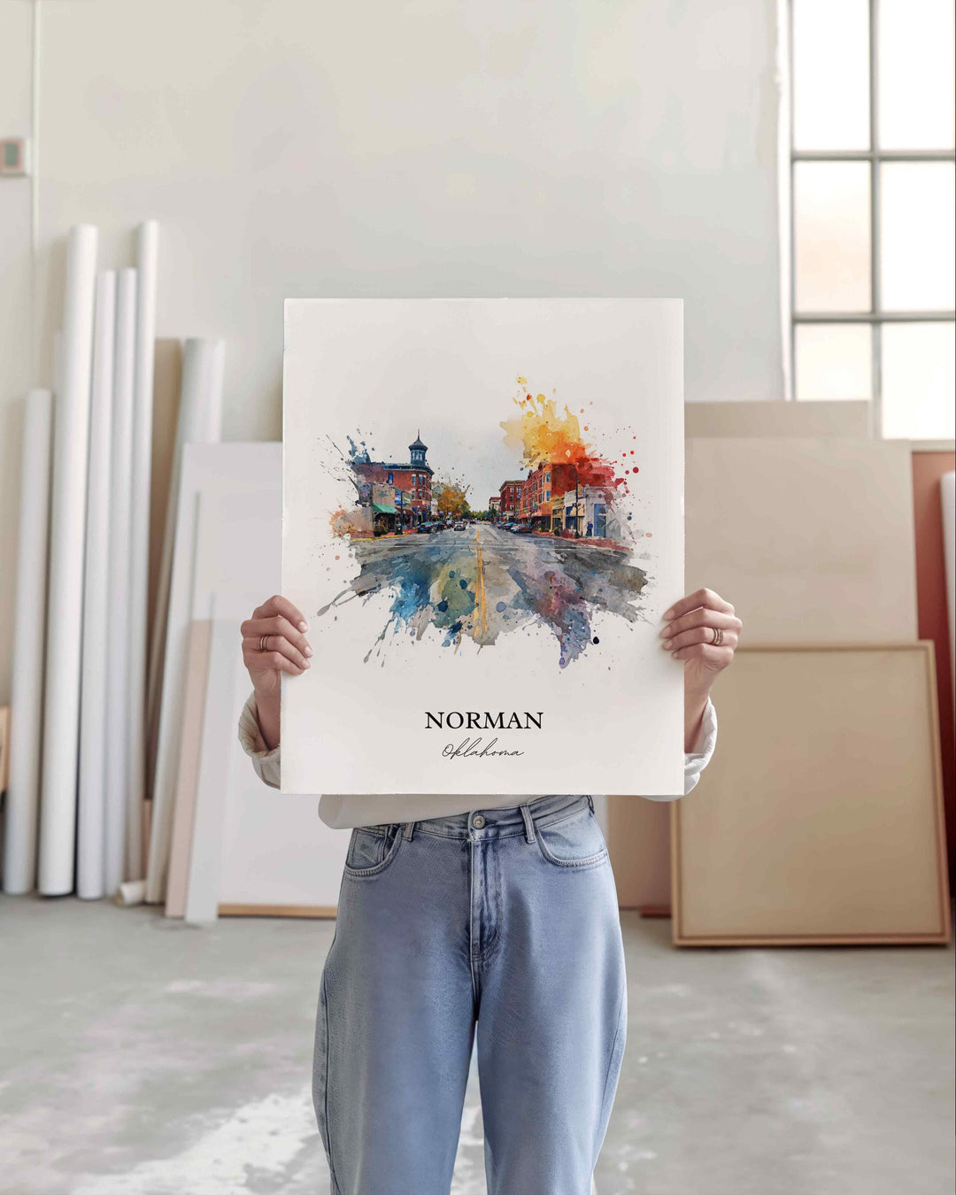 Norman, Oklahoma – Watercolor Art Print