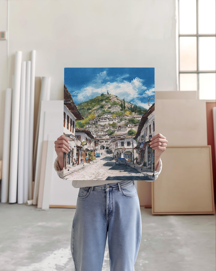 Berat, Albania – Watercolor Art Print