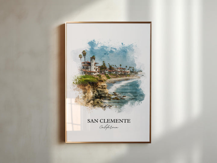 San Clemente, CA – Watercolor Art Print