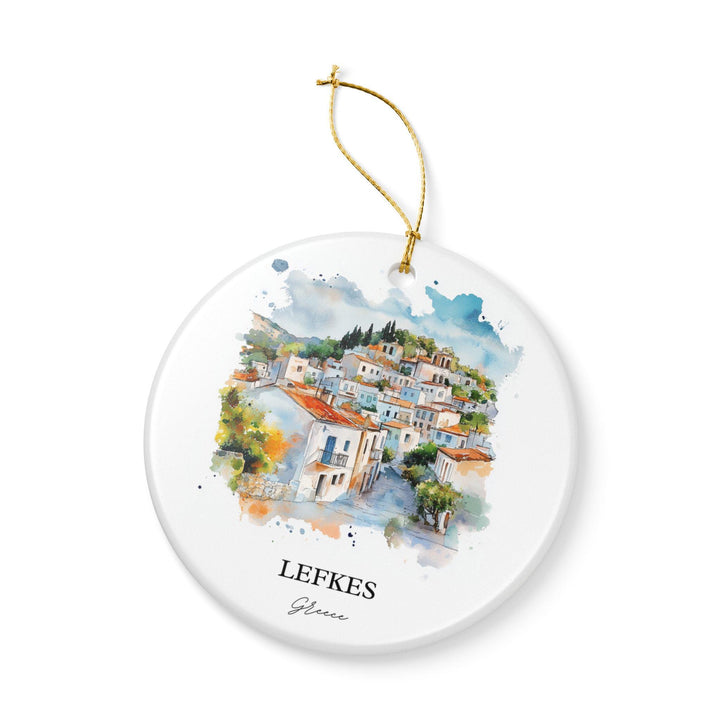 Lefkes Greece Ornament: Unique Lefkes Souvenir, Lefkes Xmas Decor, and Authentic Lefkes Greece Gift
