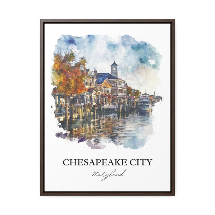 Chesapeake City Wall Art, Cecil County Print, Maryland Watercolor Art, Chesapeake City Gift, Travel Print, Travel Poster, Housewarming Gift