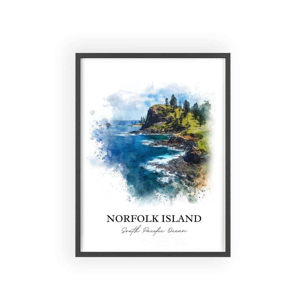 Norfolk Island, Oceania – Watercolor Art Print
