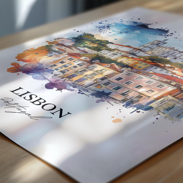 Lisbon, Portugal – Watercolor Art Print