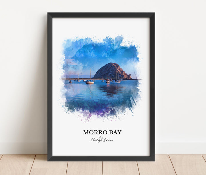 Morro Bay, CA – Watercolor Art Print