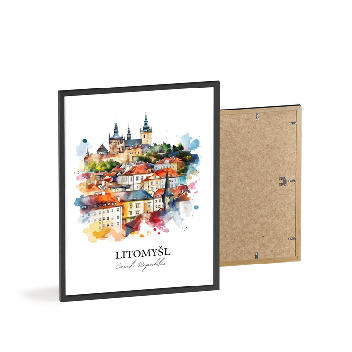 Litomysl Wall Art, Svitavy District Print, Czech Republic Watercolor Art, Litomysl Gift, Travel Print, Travel Poster, Housewarming Gift