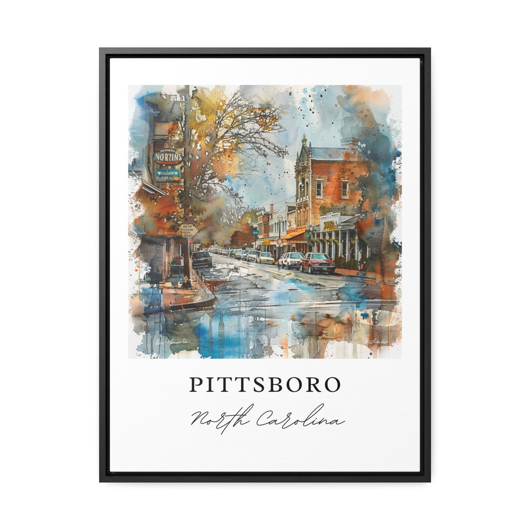 Pittsboro NC Art, Chatham County Print, Pittsboro Watercolor Art, Pittsboro NC Gift,