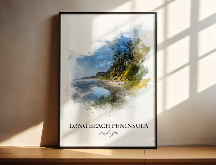 Long Beach Peninsula, Washington – Watercolor Art Print