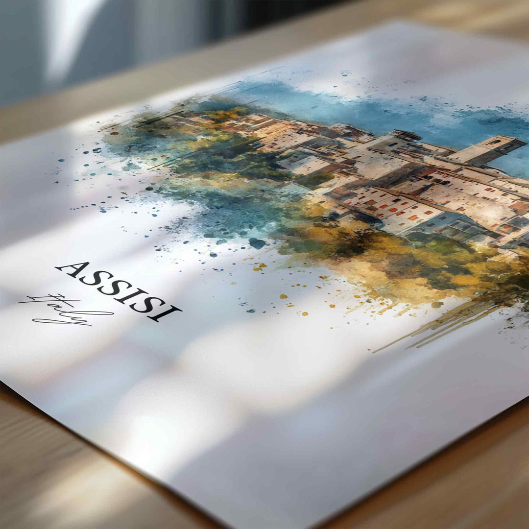Assisi, Italy – Watercolor Art Print