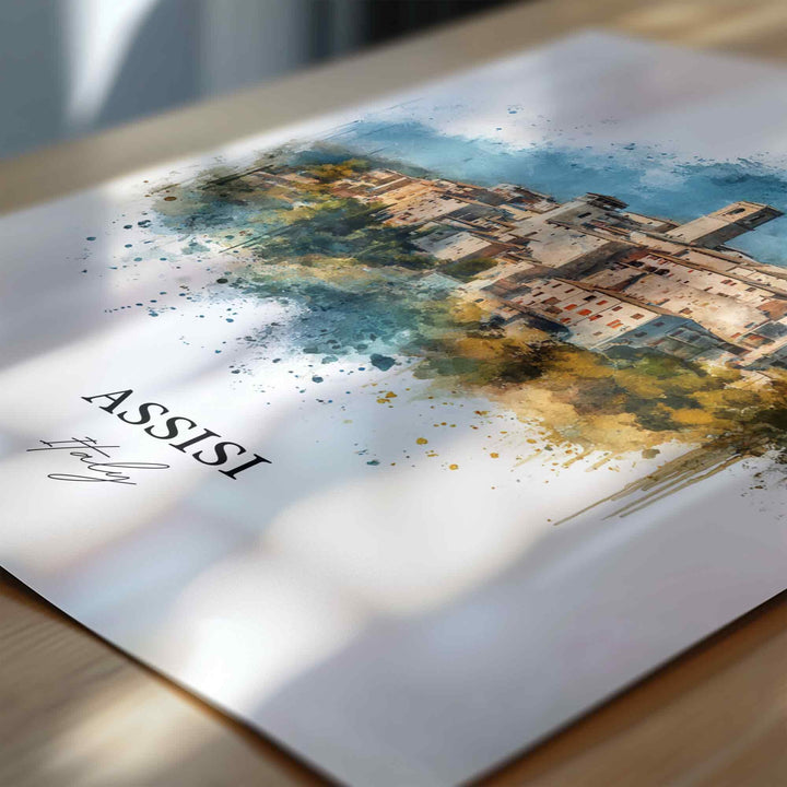 Assisi, Italy – Watercolor Art Print