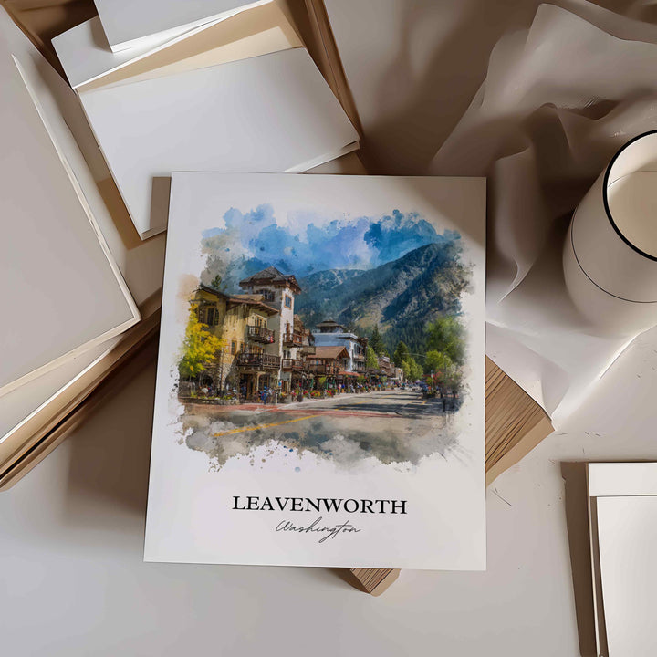 Leavenworth, Washington – Watercolor Art Print