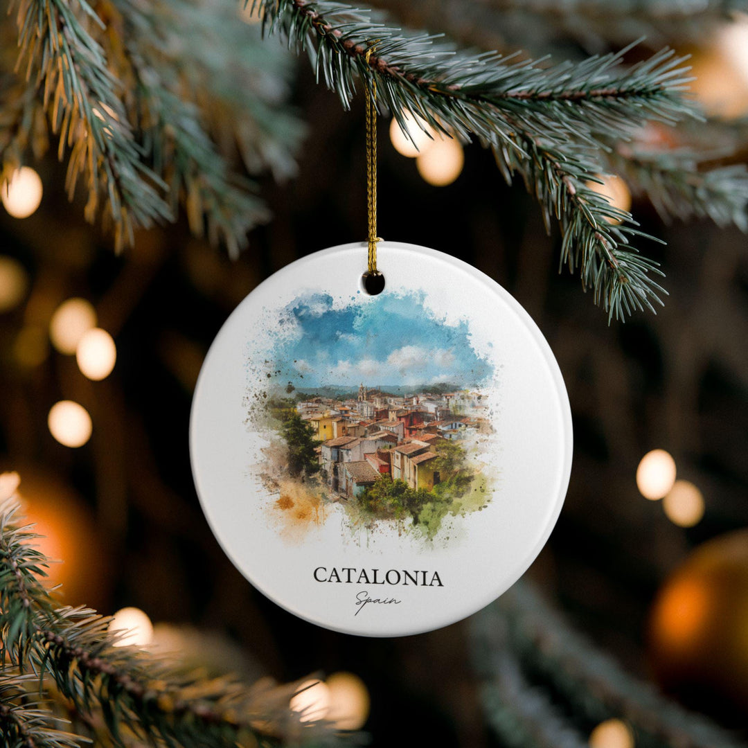 Catalonia Spain Ornament: Unique Catalonia Souvenir, Catalonia Xmas Decor, and Authentic Catalonia Spain Gift