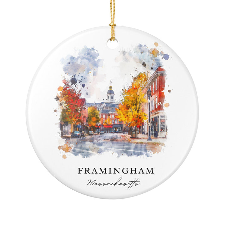 Framingham MA Ornament: Unique Framingham Souvenir, Framingham Xmas Decor, and Authentic Framingham MA Gift
