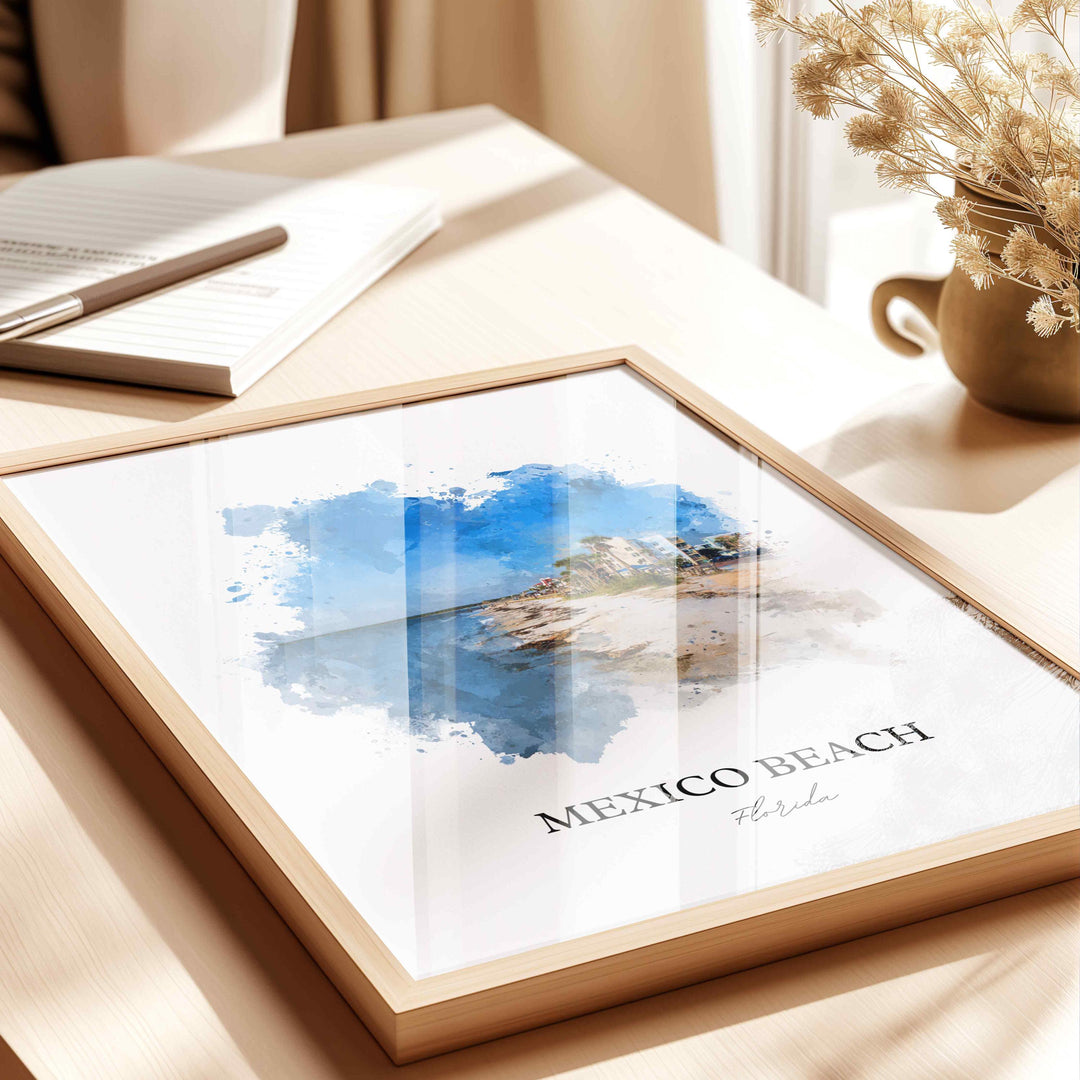 Mexico Beach, FL – Watercolor Art Print