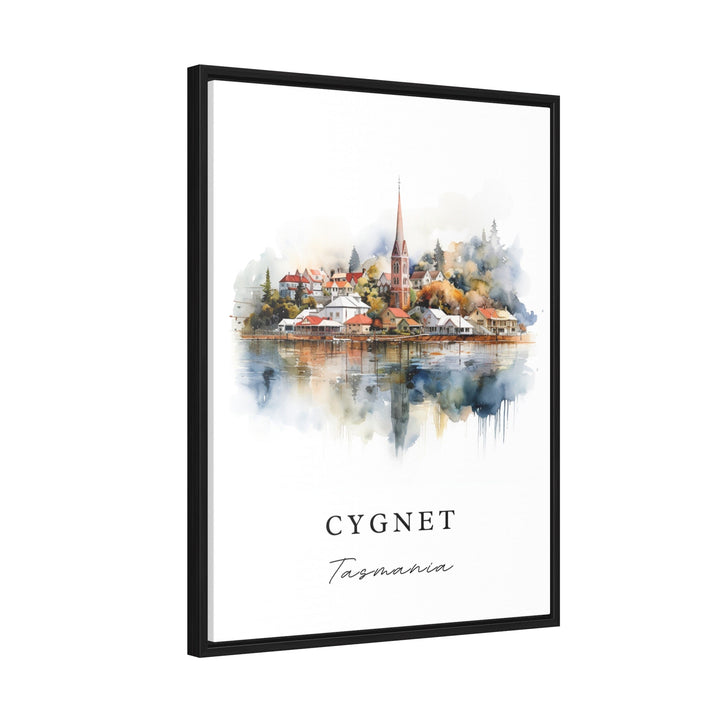 Cygnet Australia wall art - Tasmania Australia, Cygnet poster print, Cygnet Wedding gift, Birthday present, Custom Text, Perfect Gift