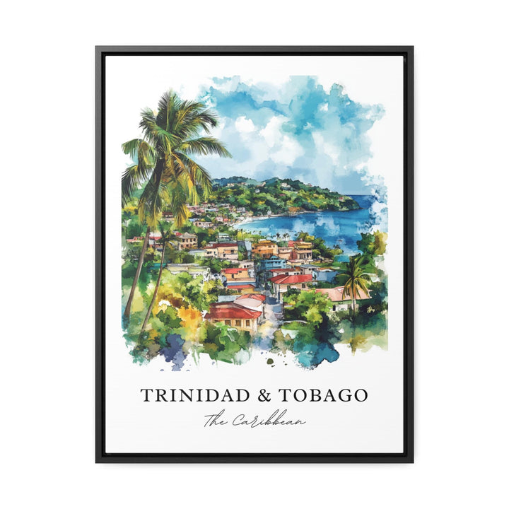 Trinidad and Tobago Wall Art, Trinidad Print, Trinidad Watercolor Art, Trinidad Tobago Gift,