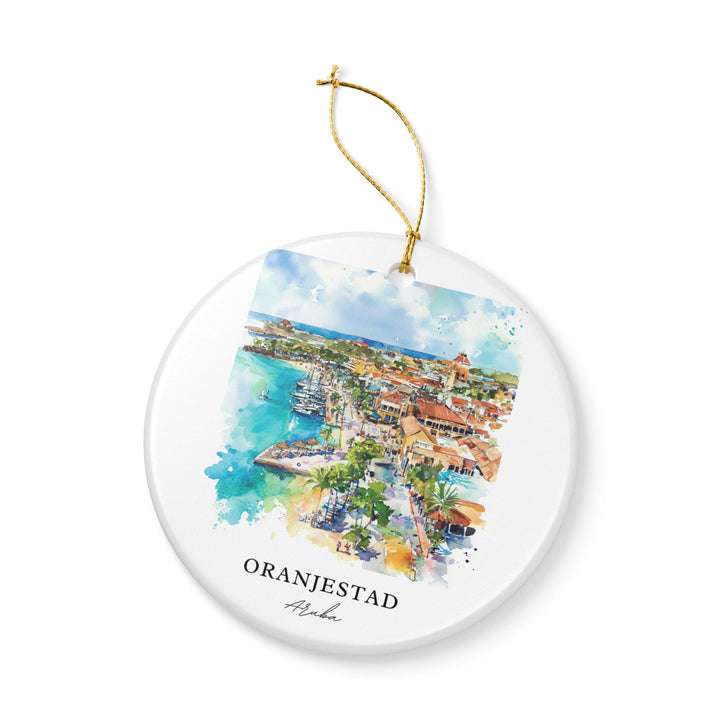 Oranjestad Ornament: Unique Oranjestad Aruba Souvenir, Aruba Xmas Decor, and Authentic Aruba Gift