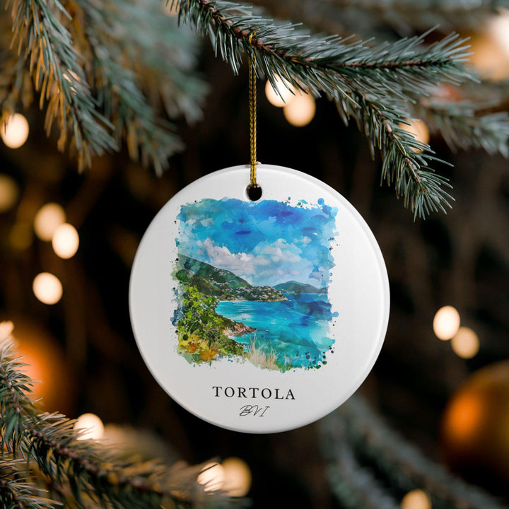 Tortola, BVI Ornament: Unique Tortola BVI Souvenir, Tortola Xmas Decor, and Authentic British Virgin Islands Gift