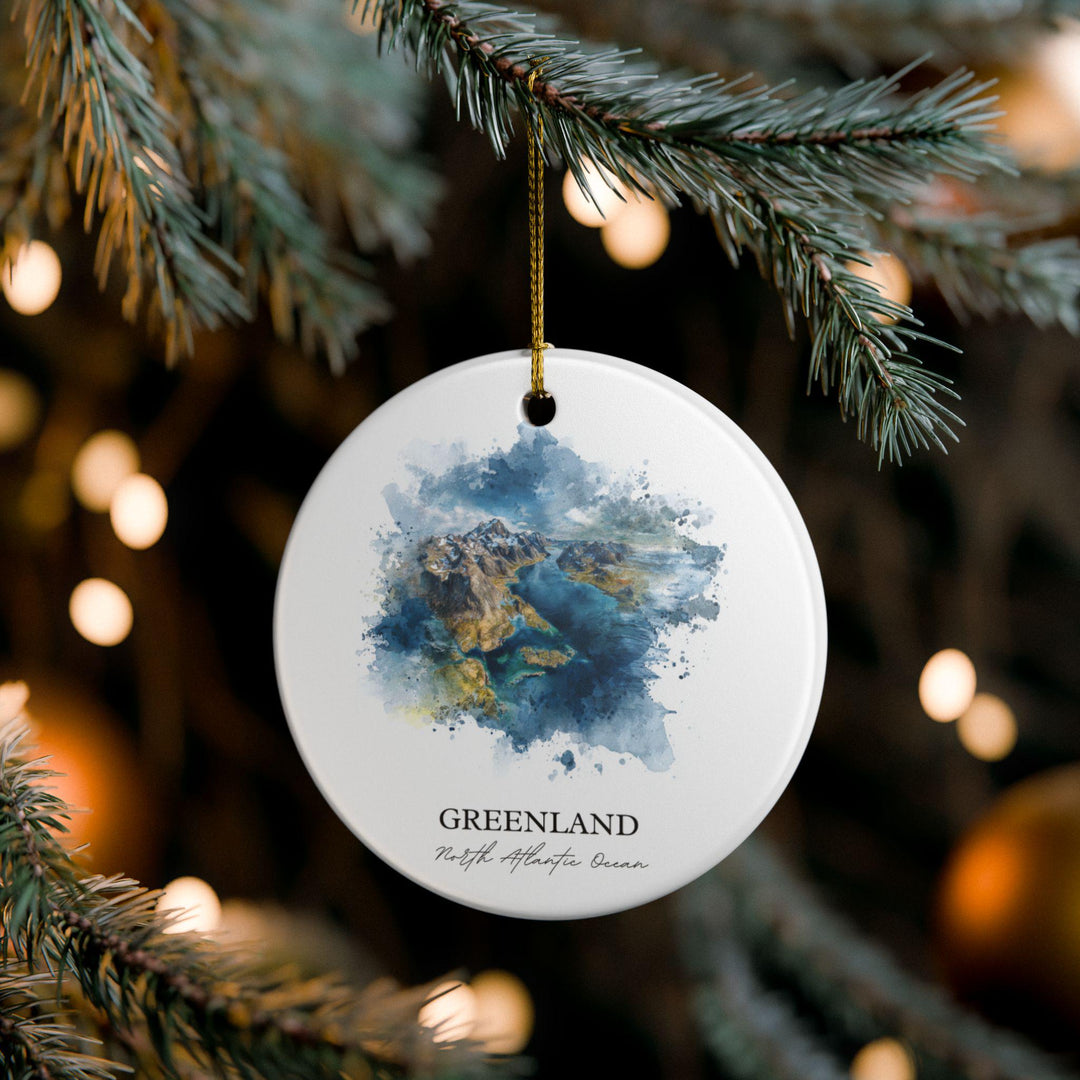 Greenland Ornament: Unique Greenland Souvenir, Greenland Xmas Decor, and Authentic Greenland Gift