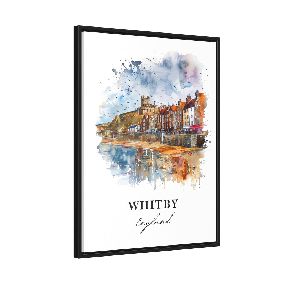 Whitby England Wall Art, Whitby Print, Yorkshire Coast Watercolor, Whitby England Gift,