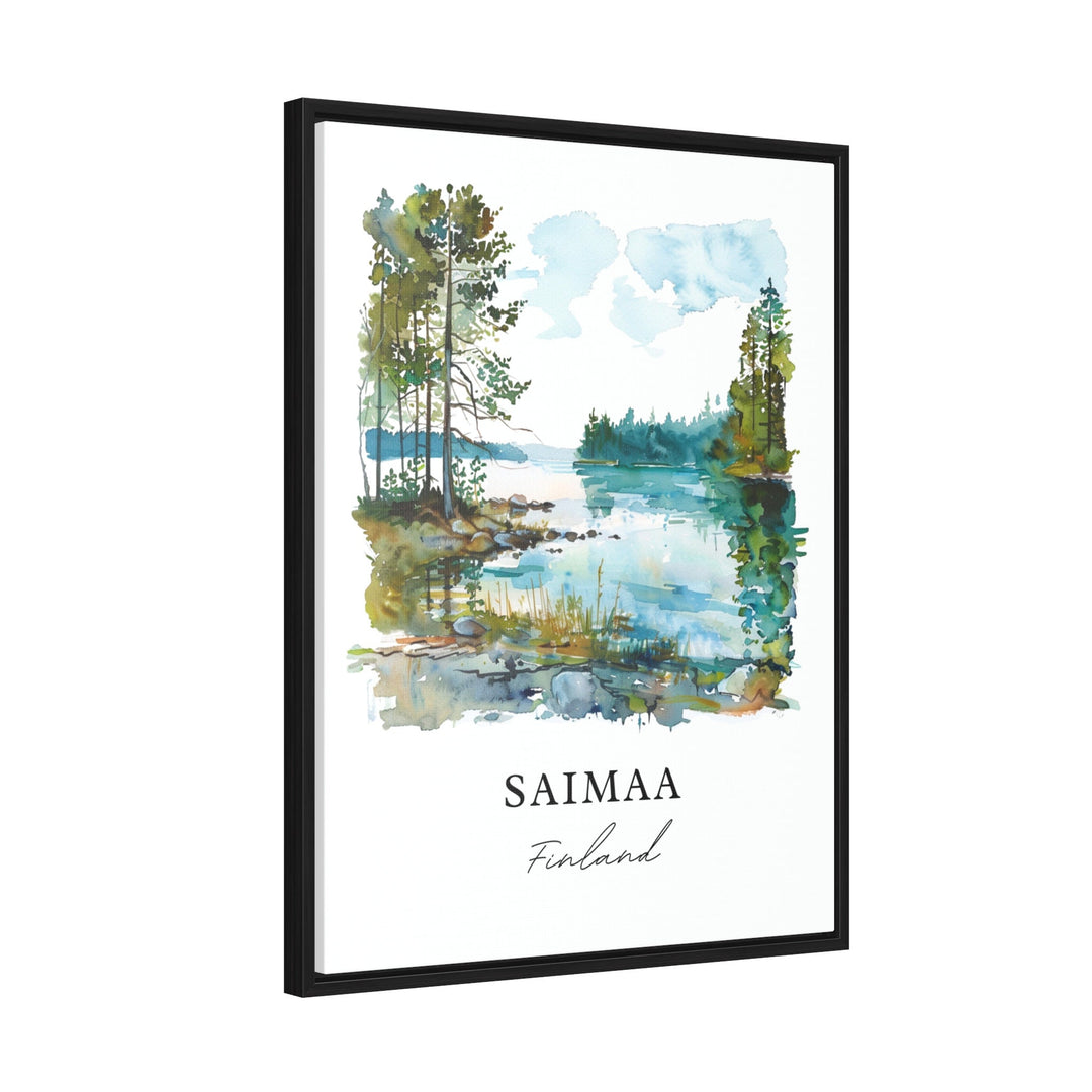 Saimaa Wall Art, Finland Print, Saimaa Watercolor, Saima Lake Finland Gift,