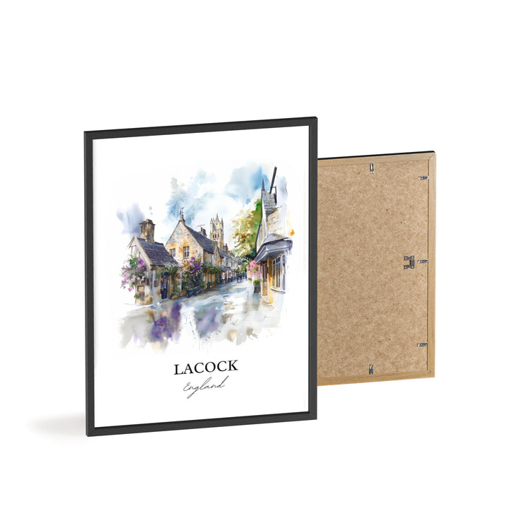 Lacock England Wall Art, Lacock Print, Wiltshire Watercolor Art, Lacock Gift, Travel Print, Travel Poster, Housewarming Gift