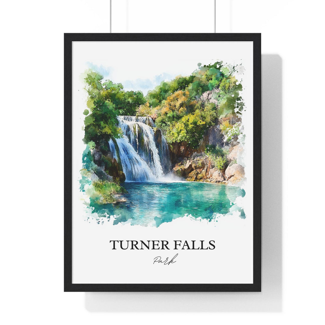Turner Falls Park Wall Art, Davis OK Print, Oklahoma Watercolor, Turner Falls Park OK Gift, Travel Print, Travel Poster, Housewarming Gift
