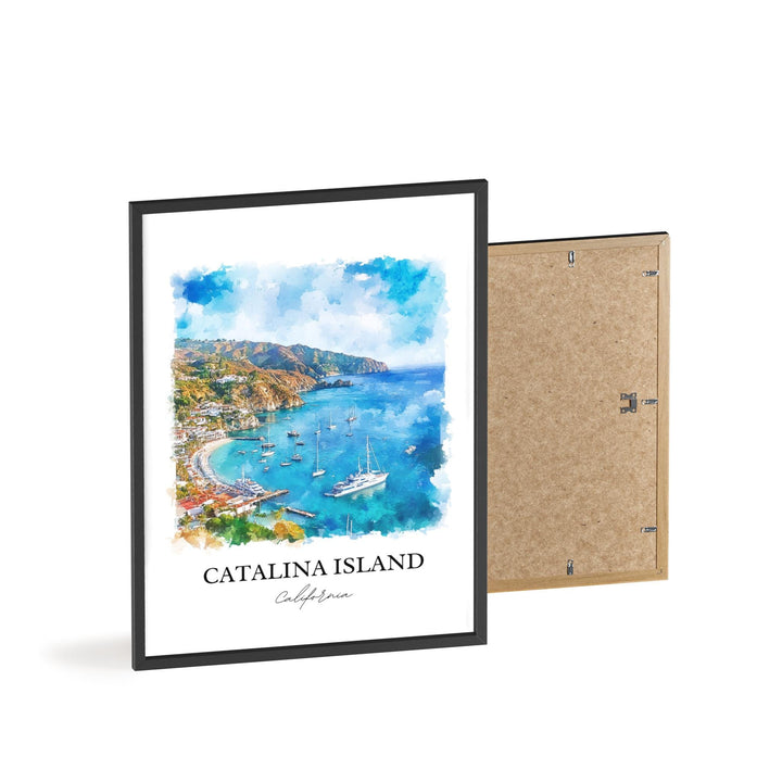 Catalina Island Wall Art, Los Angeles Print, Catalina Watercolor Art, Catalina Island Gift, Travel Print, Travel Poster, Housewarming Gift
