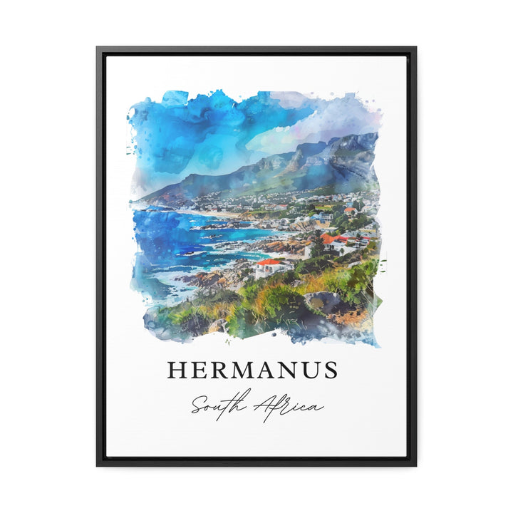 Hermanus Wall Art, Cape Town Print, Hermanus SA Watercolor, Hermanus South Africa Gift,