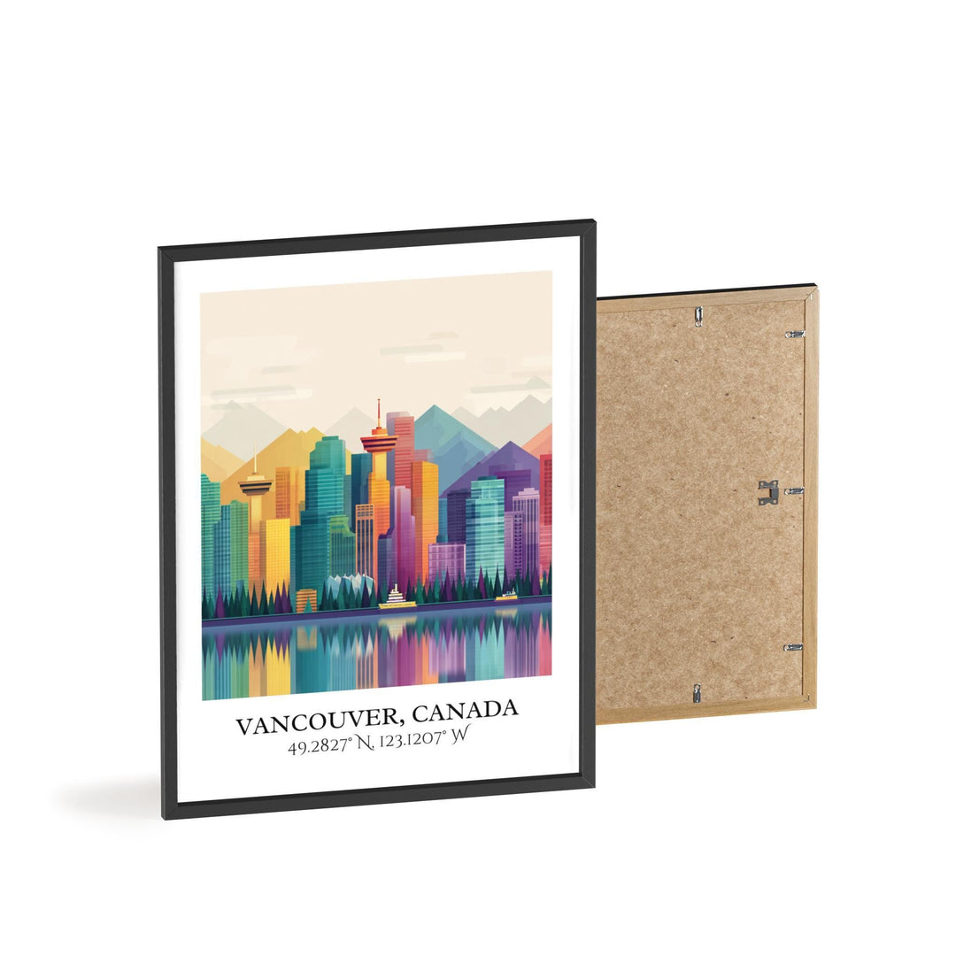 Vancouver Art, Vancouver Retro Travel Art, Vancouver Home Decor, Vancouver Gift, BC Travel Art, Travel Prints, Housewarming Gift
