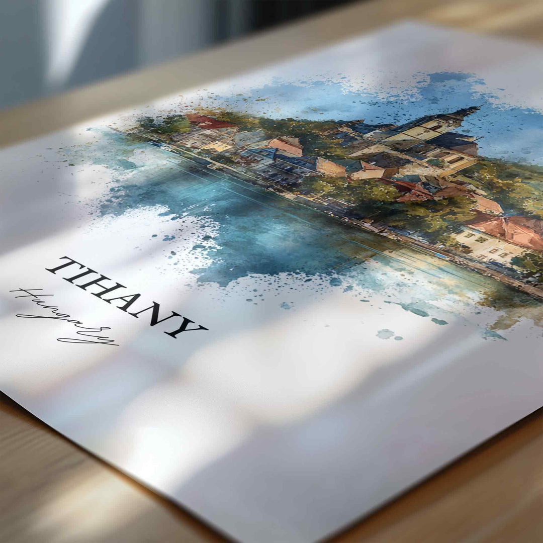 Tihany, Hungary – Watercolor Art Print