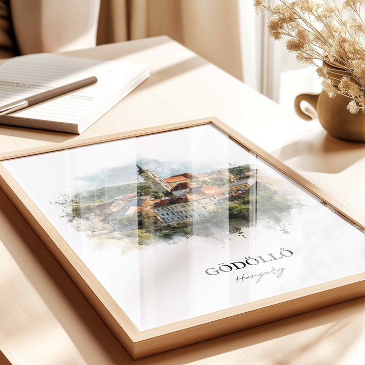 Gödöllő, Hungary – Watercolor Art Print