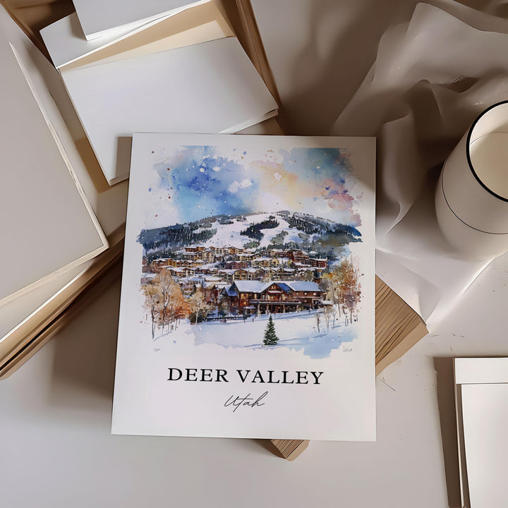 Deer Valley Wall Art - Utah Ski Print