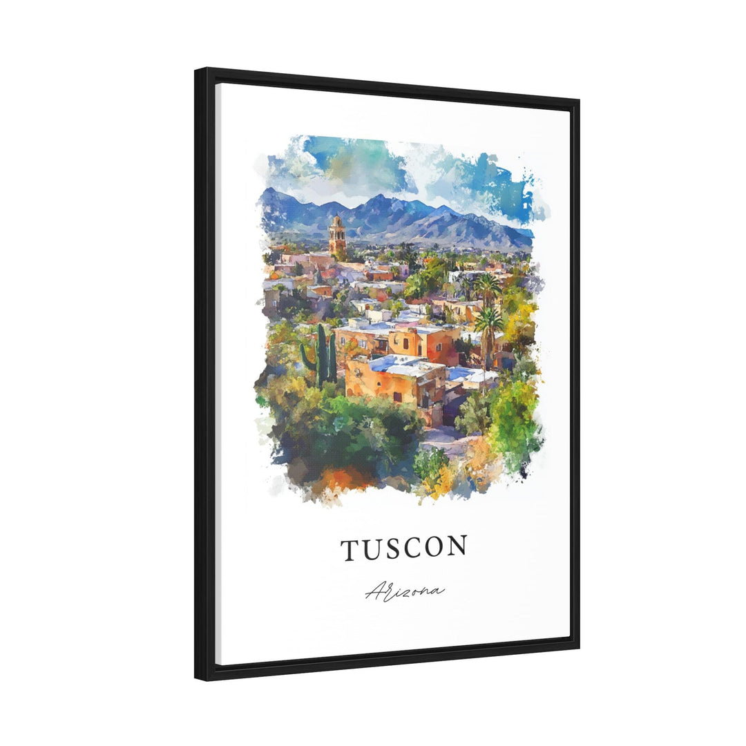 Tuscon AZ Wall Art, Tuscon Print, Tuscon Watercolor Art, Tuscon Arizona Gift,