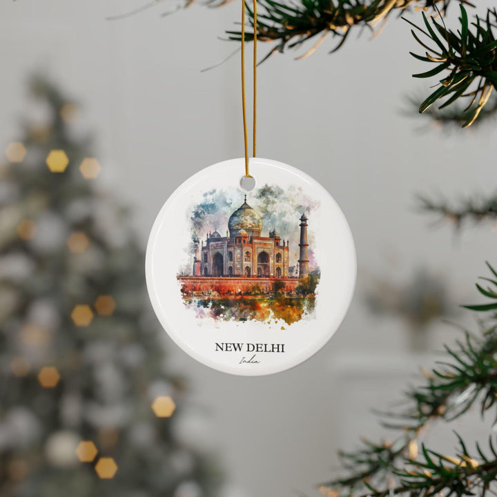 New Delhi India Ornament: Unique New Delhi Souvenir, New Delhi Xmas Decor, and Authentic New Delhi India Gift