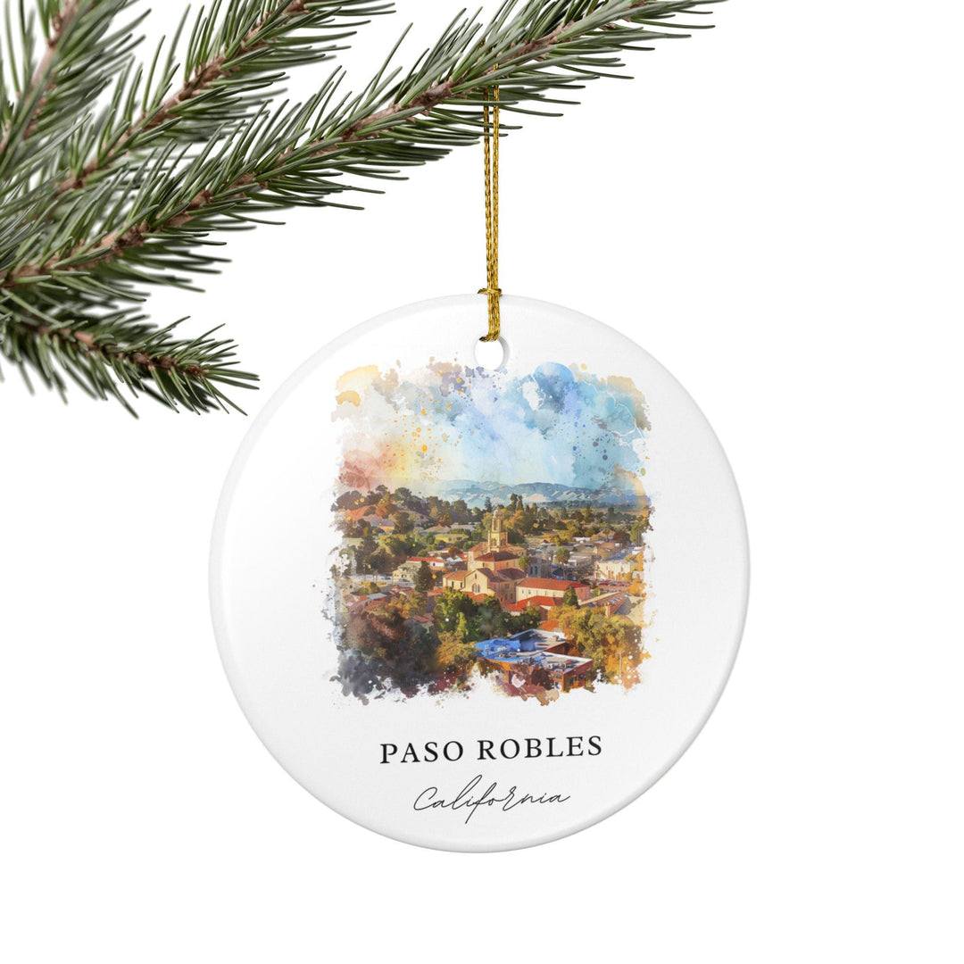 Paso Robles CA Ornament: Unique Paso Robles Souvenir, Paso Robles Xmas Decor, and Authentic Paso Robles California Gift