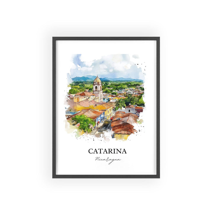 Catarina Wall Art, Masaya Dept Print, Nicaragua Watercolor Art, Catarina Gift, Travel Print, Travel Poster, Housewarming Gift